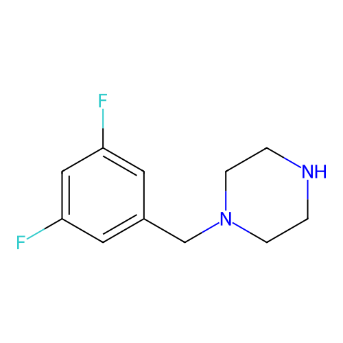 1-(3,5-Difluorobenzyl)piperazine structure