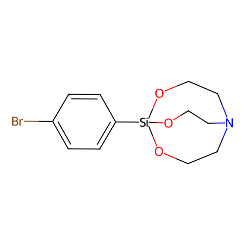 2,8,9-Trioxa-5-aza-1-silabicyclo(3.3.3)undecane, 1-(4-bromophenyl)- structure