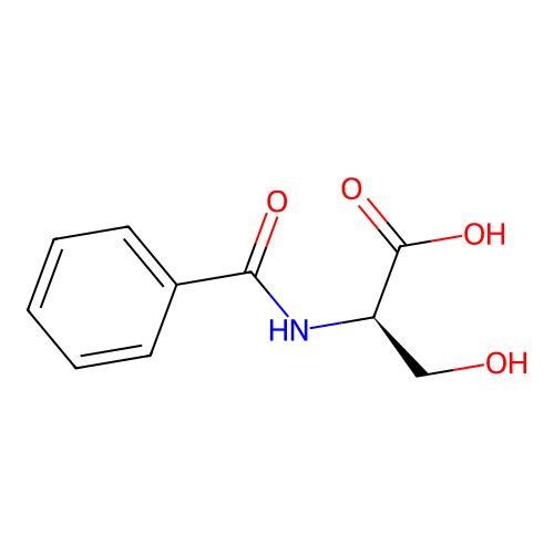 N-Benzoyl-D-serine structure