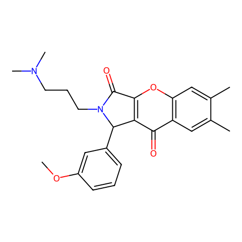 2-[3-(dimethylamino)propyl]-1-(3-methoxyphenyl)-6,7-dimethyl-1,2-dihydrochromeno[2,3-c]pyrrole-3,9-dione structure