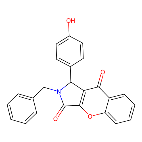 2-Benzyl-1-(4-hydroxyphenyl)-1,2-dihydrochromeno[2,3-c]pyrrole-3,9-dione structure