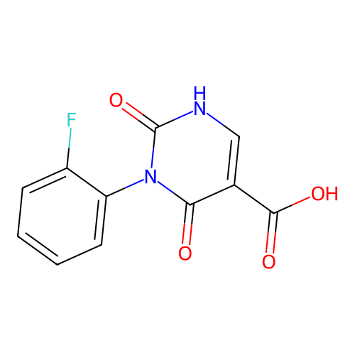 3-(2-Fluorophenyl)-2,4-dioxo-1,2,3,4-tetrahydropyrimidine-5-carboxylic acid structure