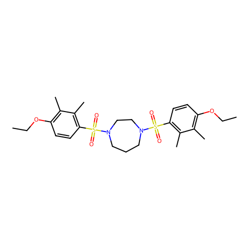 1,4-Bis(4-ethoxy-2,3-dimethylbenzenesulfonyl)-1,4-diazepane structure