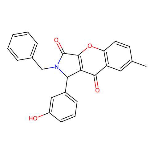 2-benzyl-1-(3-hydroxyphenyl)-7-methyl-1,2-dihydrochromeno[2,3-c]pyrrole-3,9-dione structure