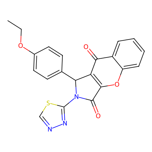 1-(4-ethoxyphenyl)-2-(1,3,4-thiadiazol-2-yl)-1,2-dihydrochromeno[2,3-c]pyrrole-3,9-dione structure