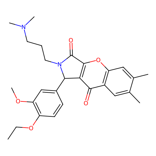 2-[3-(dimethylamino)propyl]-1-(4-ethoxy-3-methoxyphenyl)-6,7-dimethyl-1,2-dihydrochromeno[2,3-c]pyrrole-3,9-dione structure