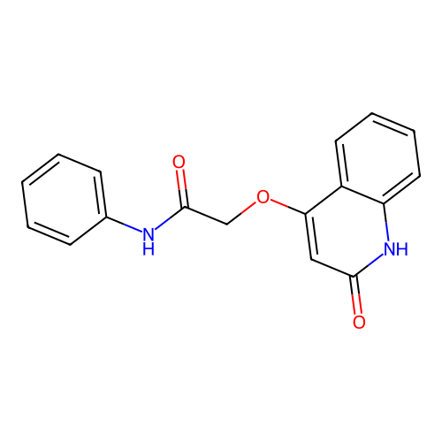 2-[(2-氧代-1H-喹啉-4基)oxy]-N-苯基乙酰胺 structure