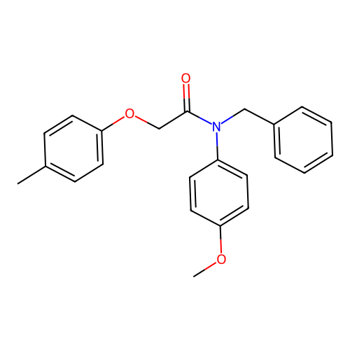 N-benzyl-N-(4-methoxyphenyl)-2-(4-methylphenoxy)acetamide structure