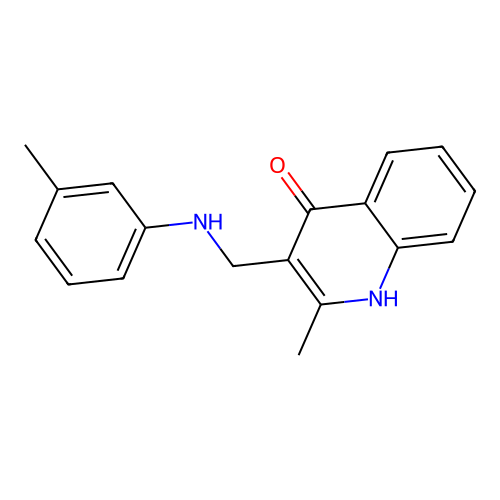 2-methyl-3-[(3-methylanilino)methyl]-1H-quinolin-4-one structure