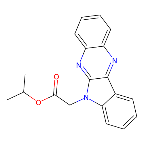 Propan-2-yl 2-indolo[3,2-b]quinoxalin-6-ylacetate structure
