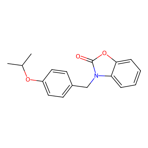 3-(4-isopropoxybenzyl)benzo[d]oxazol-2(3H)-one structure