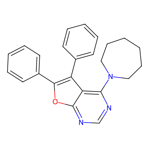 4-(Azepan-1-yl)-5,6-diphenylfuro[2,3-d]pyrimidine structure