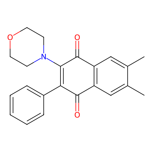 6,7-Dimethyl-2-morpholin-4-yl-3-phenylnaphthalene-1,4-dione structure