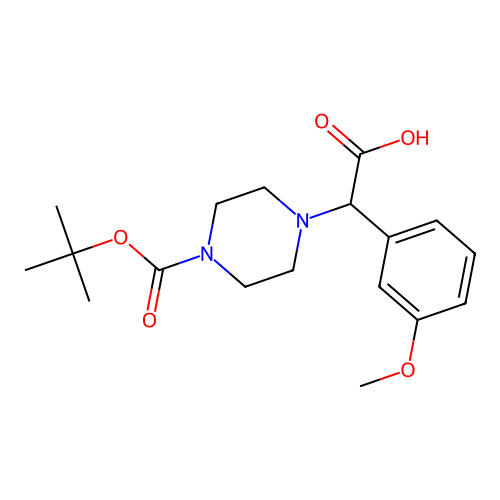 2-(4-Boc-piperazinyl)-2-(3-methoxyphenyl)acetic acid structure