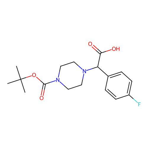 2-(4-Boc-piperazinyl)-2-(4-fluorophenyl)acetic acid structure