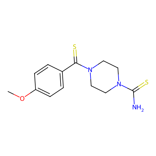 4-(4-Methoxybenzenecarbothioyl)piperazine-1-carbothioamide structure