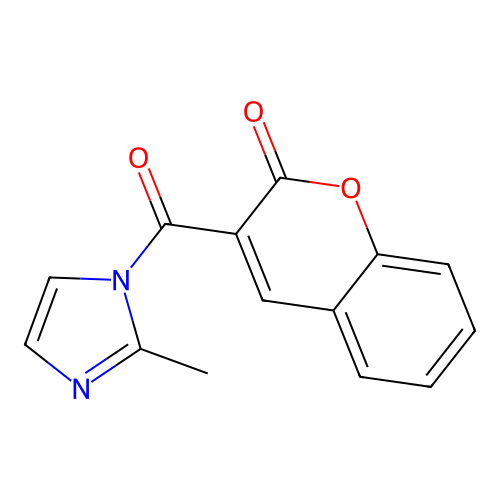 3-(2-methyl-1H-imidazole-1-carbonyl)-2H-chromen-2-one structure