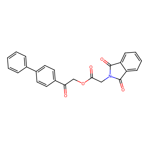 [2-Oxo-2-(4-phenylphenyl)ethyl] 2-(1,3-dioxoisoindol-2-yl)acetate structure