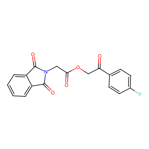 2-(4-Fluorophenyl)-2-oxoethyl 2-(1,3-dioxoisoindolin-2-yl)acetate structure