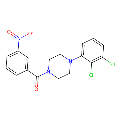 4-(2,3-Dichlorophenyl)piperazinyl 3-nitrophenyl ketone structure