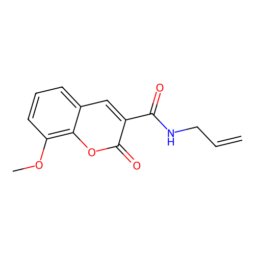 8-methoxy-2-oxo-N-prop-2-enylchromene-3-carboxamide structure