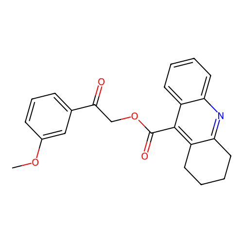 2-(3-Methoxyphenyl)-2-oxoethyl 1,2,3,4-tetrahydroacridine-9-carboxylate structure