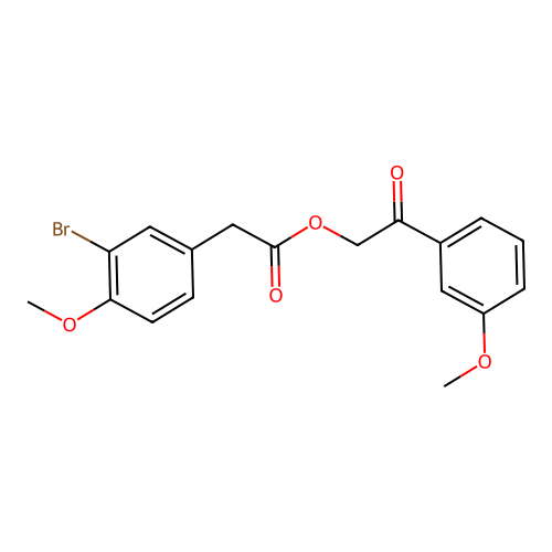 2-(3-Methoxyphenyl)-2-oxoethyl 2-(3-bromo-4-methoxyphenyl)acetate structure