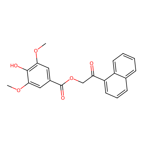2-(Naphthalen-1-yl)-2-oxoethyl 4-hydroxy-3,5-dimethoxybenzoate structure