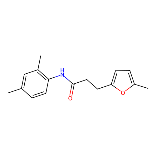 N-(2,4-dimethylphenyl)-3-(5-methylfuran-2-yl)propanamide structure
