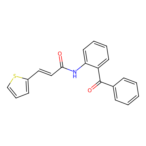 (E)-N-(2-benzoylphenyl)-3-thiophen-2-ylprop-2-enamide structure