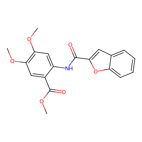 Methyl 2-(benzofuran-2-carboxamido)-4,5-dimethoxybenzoate structure