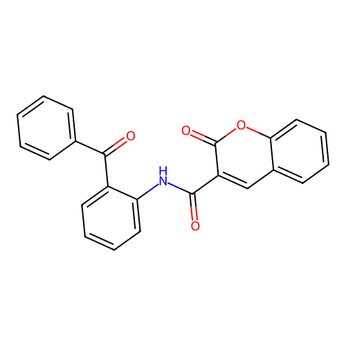 N-(2-benzoylphenyl)-2-oxo-2H-chromene-3-carboxamide structure