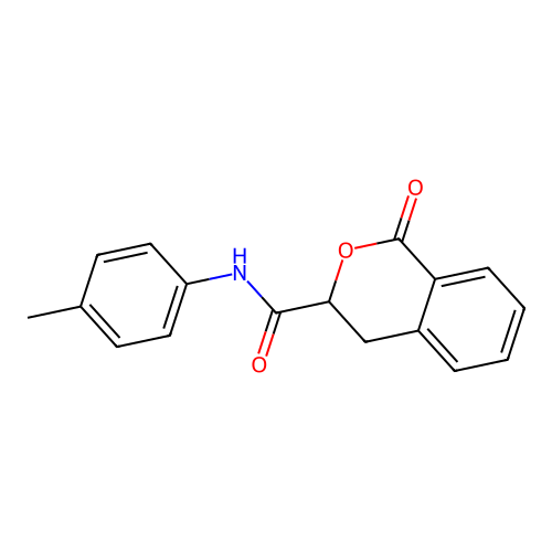 N-(4-methylphenyl)-1-oxo-3,4-dihydroisochromene-3-carboxamide structure