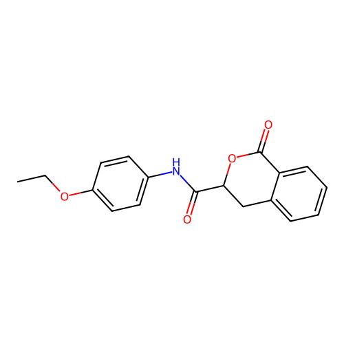 N-(4-ethoxyphenyl)-1-oxo-3,4-dihydroisochromene-3-carboxamide structure