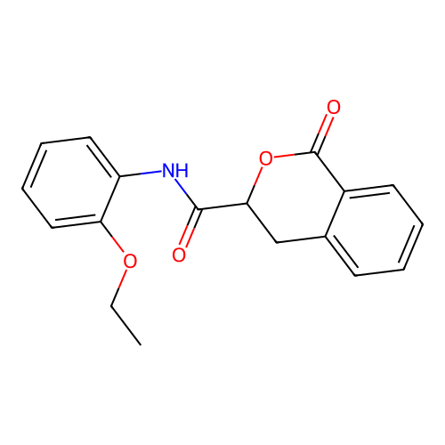 N-(2-ethoxyphenyl)-1-oxo-3,4-dihydroisochromene-3-carboxamide structure