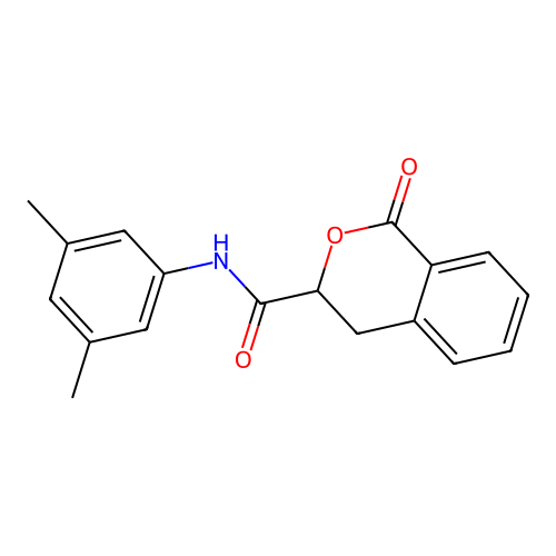 N-(3,5-dimethylphenyl)-1-oxo-3,4-dihydroisochromene-3-carboxamide structure