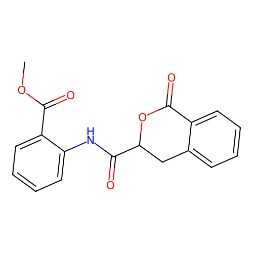 Methyl 2-(1-oxoisochroman-3-carboxamido)benzoate structure