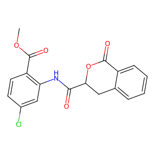 Methyl 4-chloro-2-(1-oxoisochroman-3-carboxamido)benzoate structure