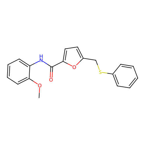 N-(2-methoxyphenyl)-5-[(phenylsulfanyl)methyl]furan-2-carboxamide structure