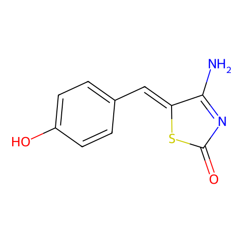 5-[(4-Hydroxyphenyl)methylene]-4-imino-1,3-thiazolidin-2-one structure