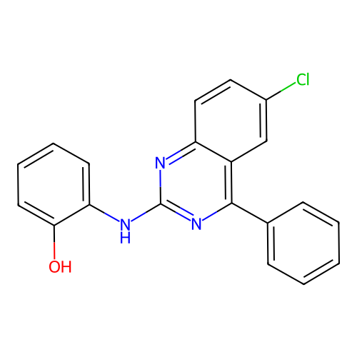 2-[(6-Chloro-4-phenylquinazolin-2-yl)amino]phenol structure
