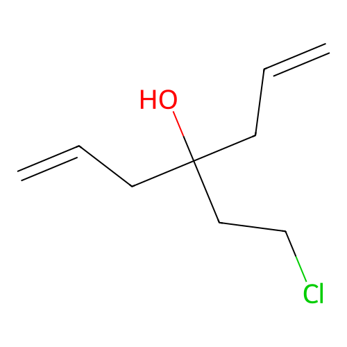 4-(2-Chloroethyl)hepta-1,6-dien-4-ol structure