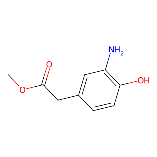 Methyl 2-(3-amino-4-hydroxyphenyl)acetate structure