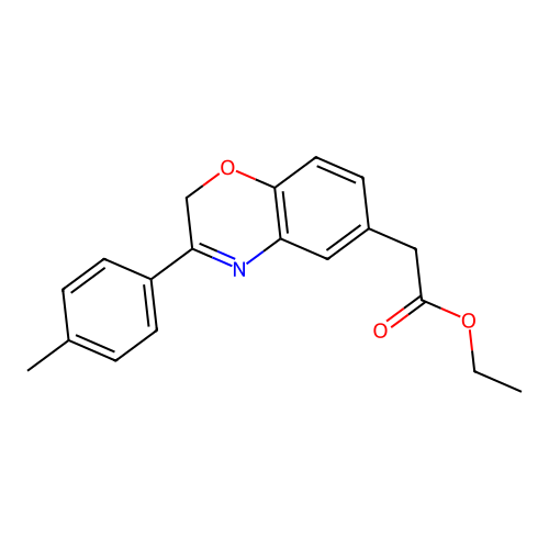 2H-1,4-Benzoxazine-6-acetic acid, 3-(4-methylphenyl)-, ethyl ester structure