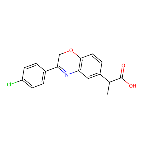 2H-1,4-Benzoxazine-6-acetic acid, 3-(4-chlorophenyl)-alpha-methyl- structure