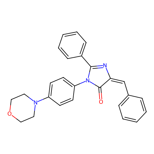 5-Benzylidene-3-(4-morpholin-4-ylphenyl)-2-phenylimidazol-4-one structure