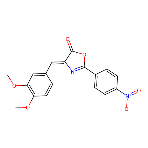 4-[(3,4-Dimethoxyphenyl)methylidene]-2-(4-nitrophenyl)-1,3-oxazol-5-one structure