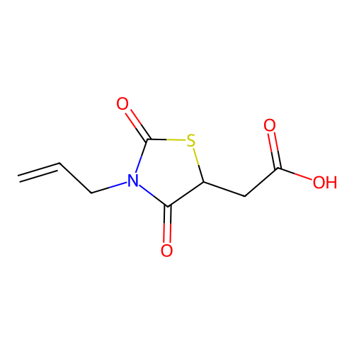 (3-Allyl-2,4-dioxo-1,3-thiazolidin-5-yl)acetic acid structure