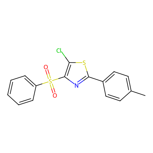 4-(Benzenesulfonyl)-5-chloro-2-(4-methylphenyl)-1,3-thiazole structure