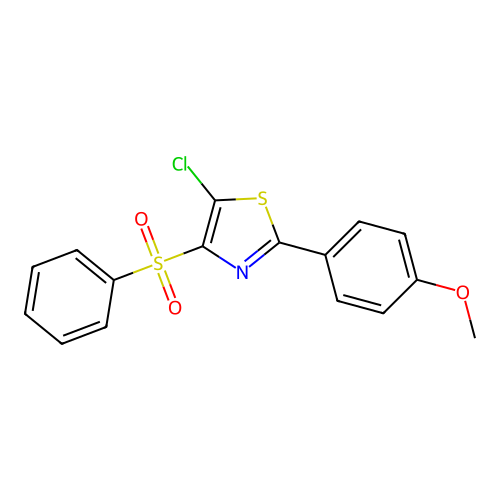 5-Chloro-2-(4-methoxyphenyl)-4-(phenylsulfonyl)thiazole structure